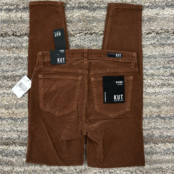 KUT From The Kloth Diana Corduroy Skinny Jeans Pinecone Sz 0 NWT | KUT Jeans - - Picture 11 of 12